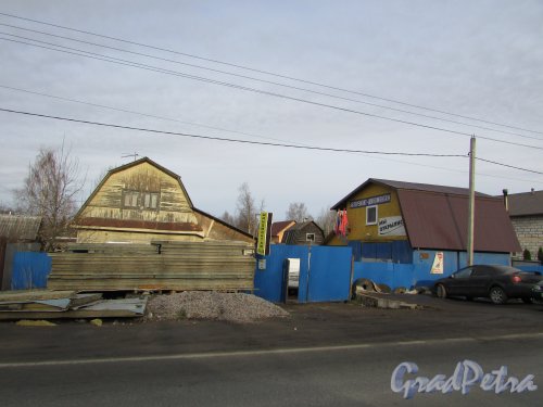 посёлок Сапёрный, Петрозаводское шоссе, дом 34. Индивидуальный жилой дом. Общий вид участка. Фото 2 ноября 2019 года.