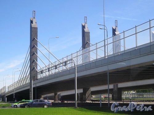 Пулковский путепровод через в створе Дунайского пр. и Кубинской ул. фото май 2018 г.