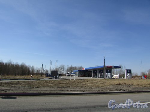 поселок Шушары, Московское шоссе, дом 120, литера А. Автозаправочная станция «Nord Point» (бывшая «Линос» № 32). Фото 7 апреля 2020 г.