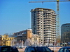 Строительство жилого комплекса «Аврора». Вид с Петроградской набережной. Фото 2004 г.