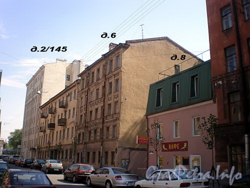 Дома 2/145, 4, 6 и 8 по улице Тюшина. Фото июнь 2008 г.