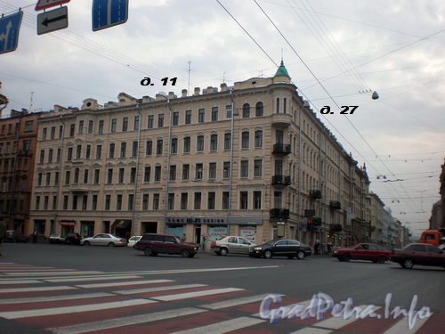 9-ая Советская ул., д. 11-13/Суворовский пр., д. 27, общий вид здания. Фото 2008 г.