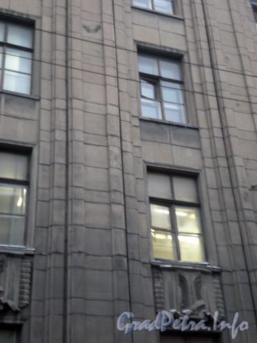 Гороховая ул., д. 57, лит. А, фрагмент фасада здания. Декабрь 2008 г.