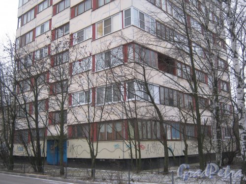 Ул. Лётчика Пилютова, дом 46. Фрагмент здания. Фото 12 января 2014 г.