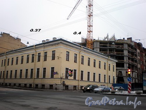 Шпалерная ул., д. 37 / пр. Чернышевского, д. 4 . Общий вид здания. Фото март 2009 г.