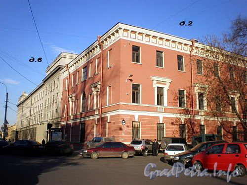 Дом 2 по Лазаретному переулку и дом 6 по улице Введенского канала. Фото ноябрь 2008 г.