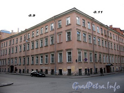 Казначейская ул., д. 9 / Столярный пер., д. 11. Общий вид здания. Фото август 2009 г.