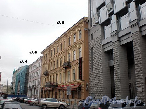 Перспектива четной стороны Караванной улицы от Манежной площади в сторону площади Белинского. Фото октябрь 2009 г.