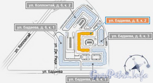 Карта ул бадаева спб