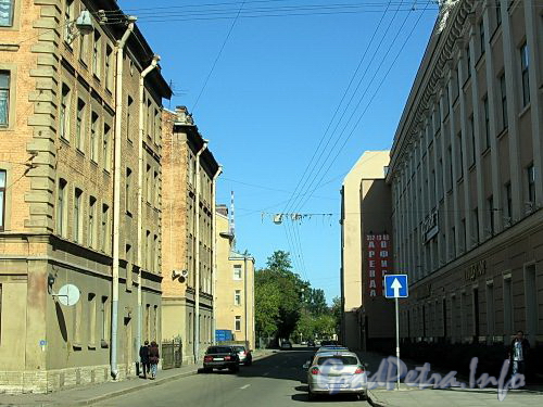 Перспектива улицы Чапаева от Большой Посадской улицы в сторону Большой Монетной улицы. Фото август 2009 г.