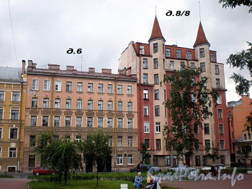 Дома 6 и 8/8 по Псковской улице. Фото август 2009 г.