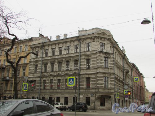 8-я Советская улица, дом 31 / Дегтярная улица, дом 27. Угловая часть здания. Фото 2 марта 2019 года.
