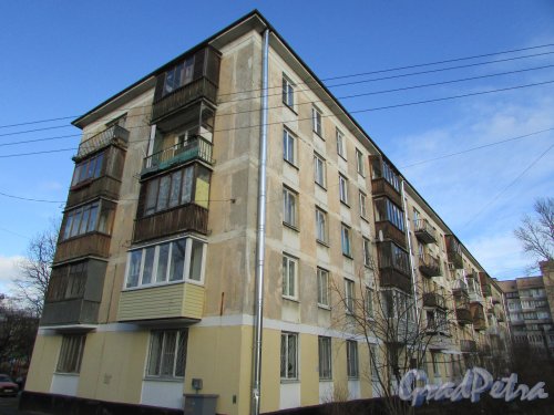 Варшавская улица, дом 31, литера А. Южный фасад жилого дома с западной стороны. Фото 11 февраля 2020 г.
