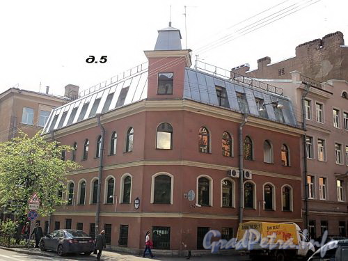 Можайская ул., д. 17 (левая часть) / Клинский пр., д. 5. Общий вид здания. Фото май 2010 г.