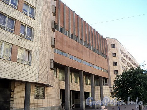Захарьевская ул., д. 39. Центральная часть фасада здания. Фото июль 2010 г.