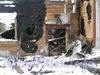 Ул. Тамбасова, дом 21, корп. 3. Бывшая парадная ныне сгоревшего дома. Фото март 2012 г.