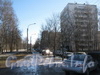 Ул. Козлова, дом 25, корпус 1 (справа). Общий вид ул. Козлова по чётной пешеходной стороне в сторону пр. Ветеранов. Фото март 2012 г.