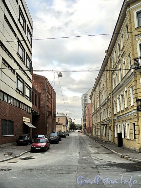 Перспектива улицы Смолячкова от Выборгской набережной в сторону Большого Сампсониевского проспекта. Фото сентябрь 2011 г.