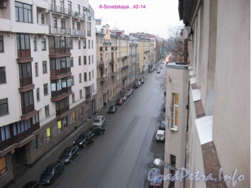 Перспектива 8-й Советской ул. от дома 40 в сторону Суворовского пр. Фото 2008 г.