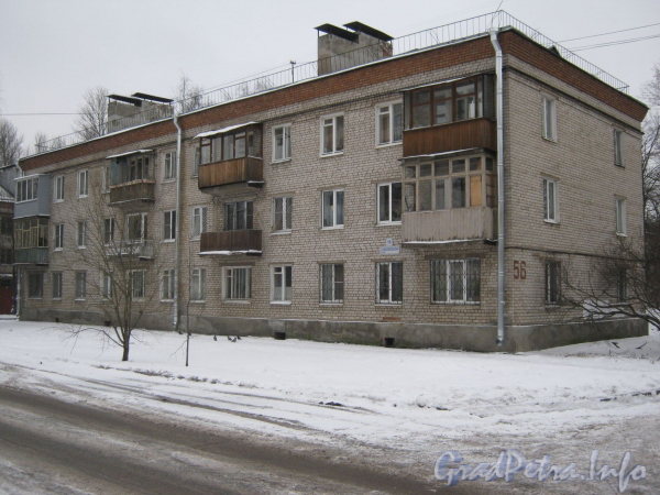 2-я Комсомольская ул., дом 56. Общий вид жилого дома. Фото январь 2012 г.