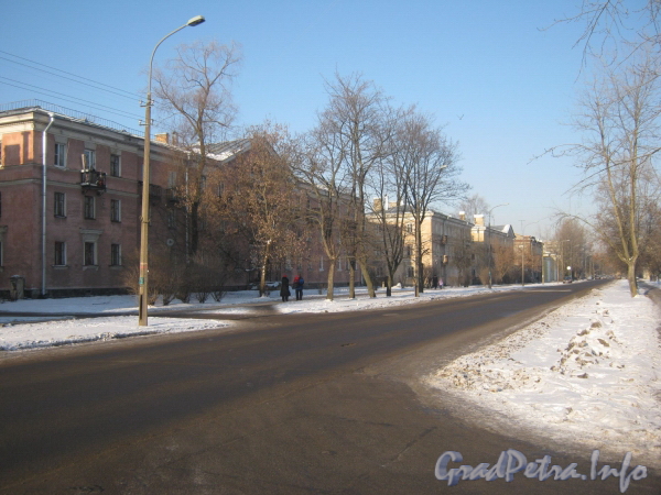 Перспектива нечётной стороны 2-ой Комсомольской улицы, начиная с дома 19 корпус 1. Фото январь 2012 г.