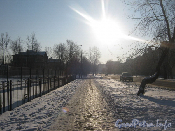 Перспектива 2-ой Комсомольской ул. в сторону пр. Ветеранов от дома 10. Фото январь 2011 г.