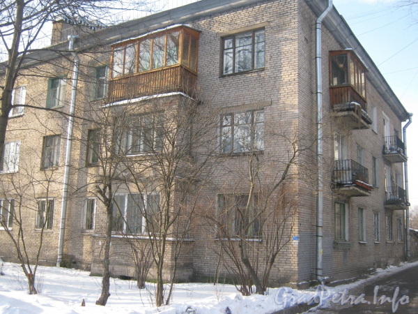 Ул. Лазо, дом 13. Вид со стороны дома 37 корпус 1 по Ириновскому пр. Фото февраль 2012 г.