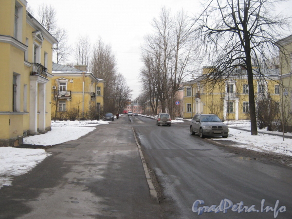 Перспектива Севастопольской улицы от дома 41 в сторону ул. Трефолева. Фото февраль 2012 г.