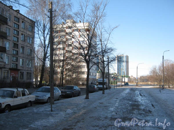 Ул. Козлова перед домом 13 корпус 1 (в центре). Фото март 2012 г.