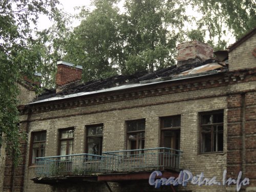 Беломорская ул., дом 20. Балкон и фрагмент крыши. Фото июнь 2011 года.