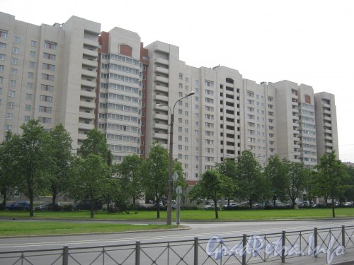 Ул. Типанова, дома 36 корпус 1 (слева) и 34 корпус 1 (справа). Фото июль 2012 г. с ул. Типанова.