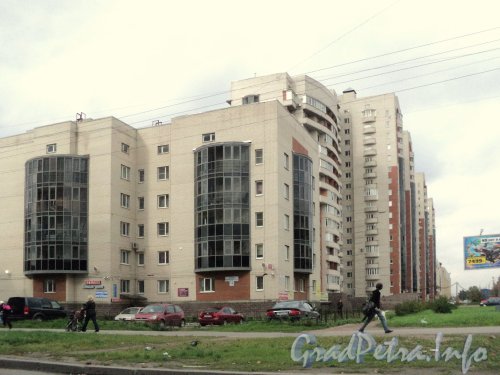 Варшавская ул., дом 19, корп. 1. Общий вид жилого дома со стороны Кузнецовской улицы. Фото сентябрь 2010 года.
