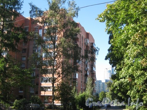 Ул. Рашетова, дом 6 (слева) и дом 93 по пр. Энгельса (вдали). Фото 4 сентября 2012 г. с ул. Рашетова.