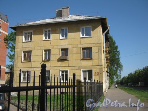 Ул. Танкиста Хрустицкого, дом 60. Общий вид со стороны дома 62. Фото 23 мая 2012 г.