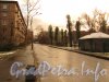 Перспектива улицы Пинегина от проспекта Елизарова в сторону улицы Ольги Берггольц. Фото октябрь 2012 г.