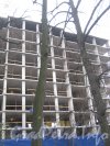 Ул. Академика Лебедева, дом 37а, литера Б. Фрагмент строящегося здания. Фото 2 ноября 2012 г.