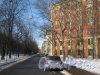 Диагональная ул., дом 10 (справа) и перспектива Диагональной ул. в сторону Лесного пр. Фото 10 марта 2013 г.
