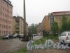 Бумажная ул. Общий вид улицы от дома 3 (часть здания розового цвета слева) в сторону Нарвского пр. Фото 17 мая 2013 г.