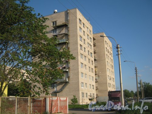 Ул. Пионерстроя, дом 29. Вид со стороны р. Сосновки. Фото 9 июня 2012 г.