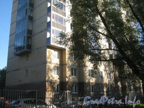 Ул. Руднева, дом 9, корпус 3. Общий вид с ул. Руднева на нижрюю часть здания. Фото 4 сентября 2012 г.