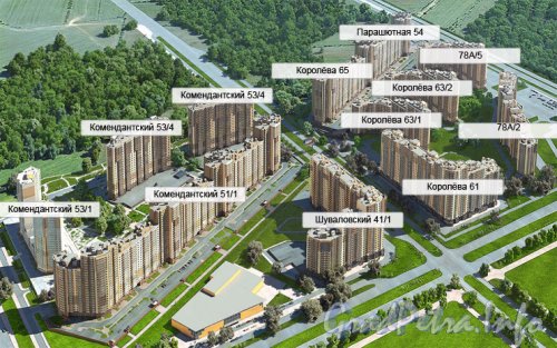 Планировка жилого комплекса «Юбилейный квартал».
