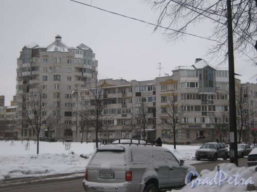 Ул. Руднева, дом 22, корпус 1. Общий вид с ул. Руднева. Фото 25 января 2013 г.