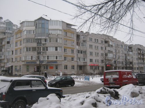 Ул. Руднева, дом 22, корпус 1. Фрагмент здания со стороны ул. Руднева. Фото 25 января 2013 г.