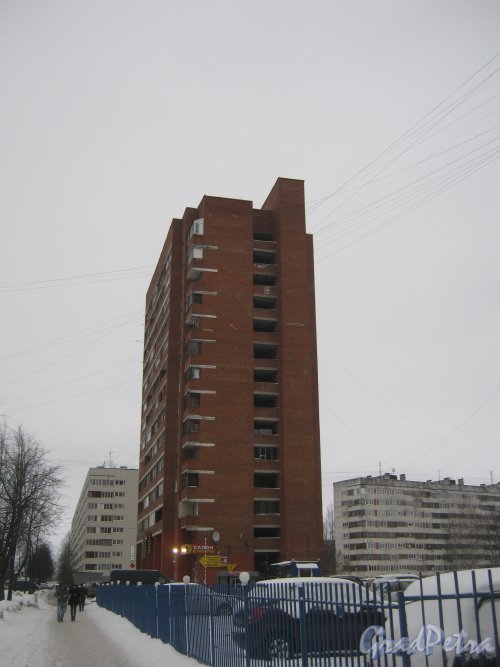 Ул. Руднева, дом 25. Общий вид здания со стороны дома 21 корпус 1. Фото 25 января 2013 г.