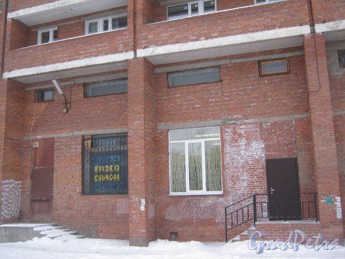 Ул. Руднева, дом 25. Фрагмент здания со стороны двора. Фото 25 января 2013 г.