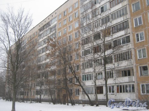Ул. Черкасова, дом 4, корпус 1. Фрагмент фасада здания со стороны дома 2. Фото 30 января 2013 г.