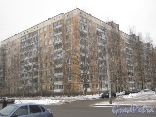 Ул. Черкасова, дом 12, корпус 1. Фрагмент здания со стороны ул. Черкасова. Фото 30 января 2013 г.