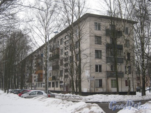 Ул. Черкасова, дом 21. Фрагмент здания со стороны ул. Черкасова. Фото 30 января 2013 г.