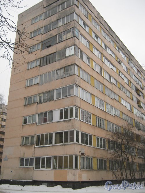 Ул. Черкасова, дом 10, корпус 1. Общий вид со стороны дома 8 корпус 4. Фото 30 января 2013 г.
