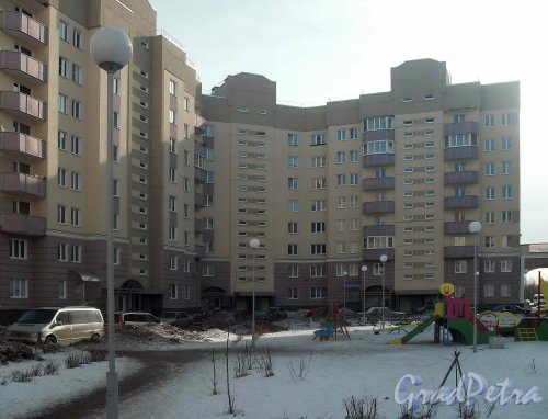 Улица Маршала Захарова, дом 16, корпус 1. Вид жилого дома со двора. Фото 3 марта 2013 г.